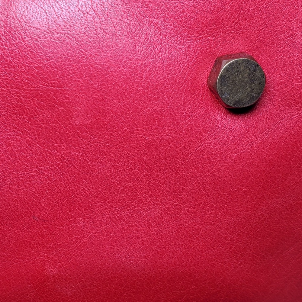 Rebecca Minkoff Red MAB Mini Leather Satchel Handbag Quilted Designer Old Money - Picture 6 of 8